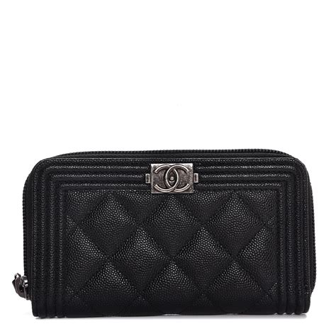 boy chanel small zipped wallet|chanel boy zip around wallet.